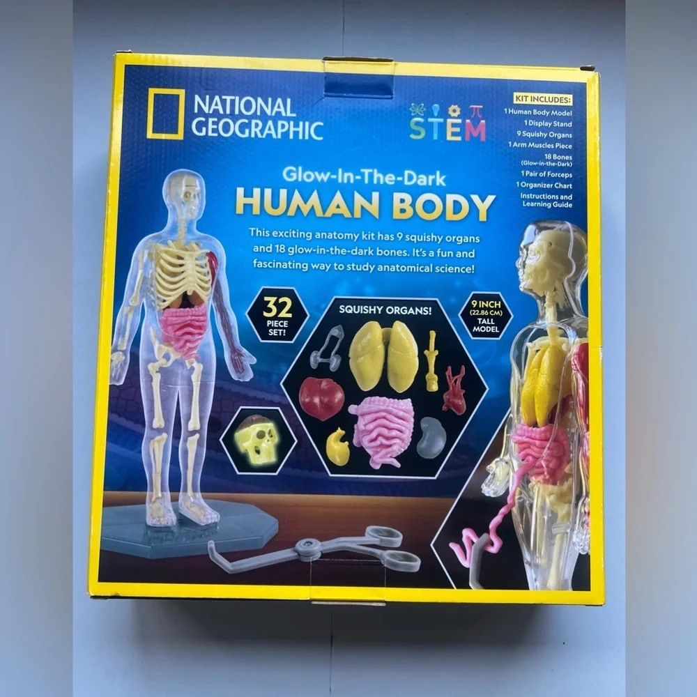 National Geographic Glow-In-The-Dark Human Body: Science Kit & Activity Guide